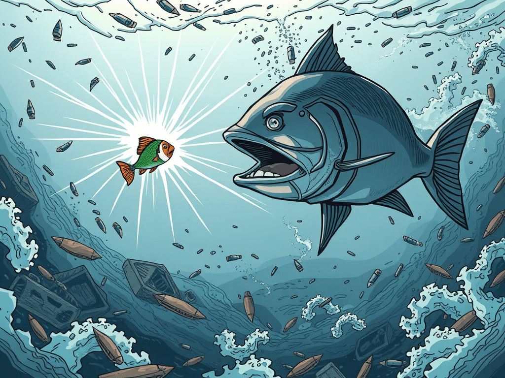 PESHKU I VOGËL QË HA PESHKUN E&nbsp;MADH